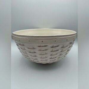 Longaberger | Woven Reflections 9” Bowl Cream EUC